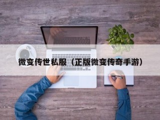 微变传世私服（正版微变传奇手游）