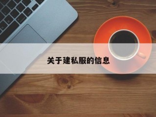 关于建私服的信息